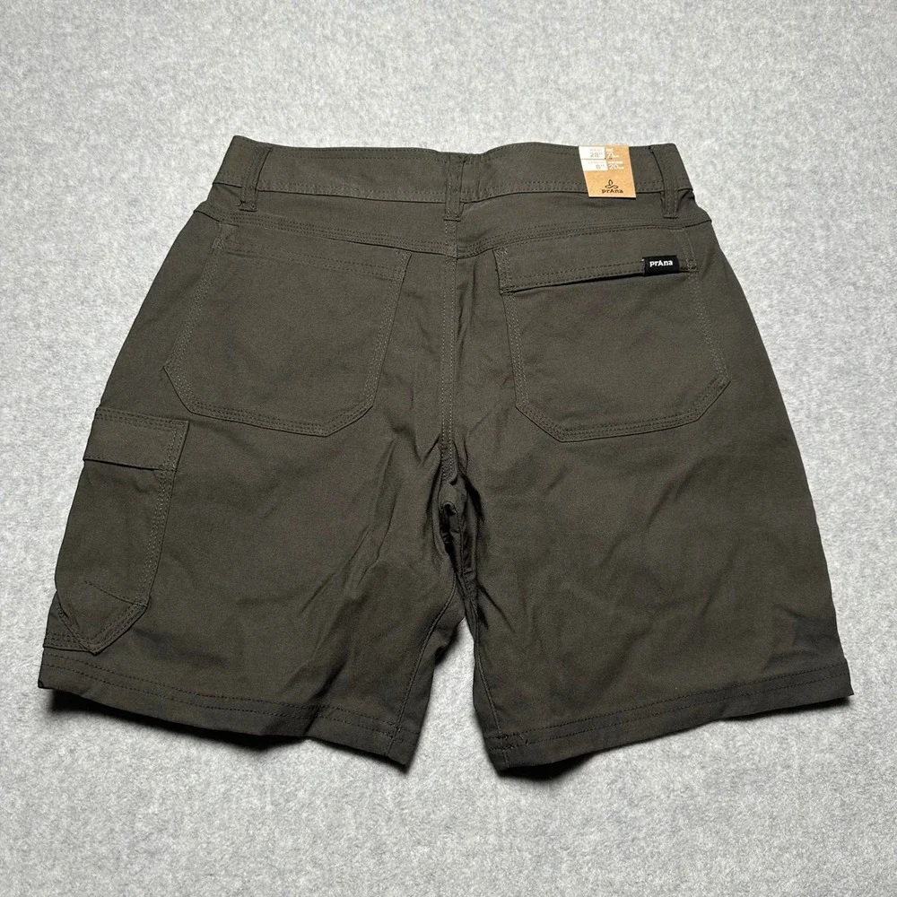 Prana Stretch Zion Short II Mens 28 Dark Iron Grey Hiking Cargo Shorts 8 Inseam